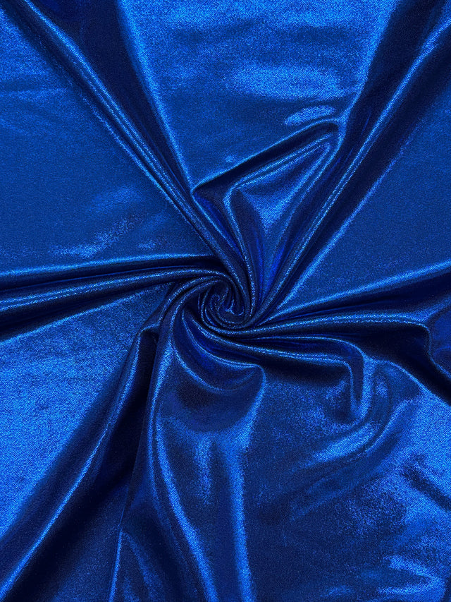 Blue Mystique Spandex Fabric - Blue Metallic Holographic, 60" Width (1 Yard)