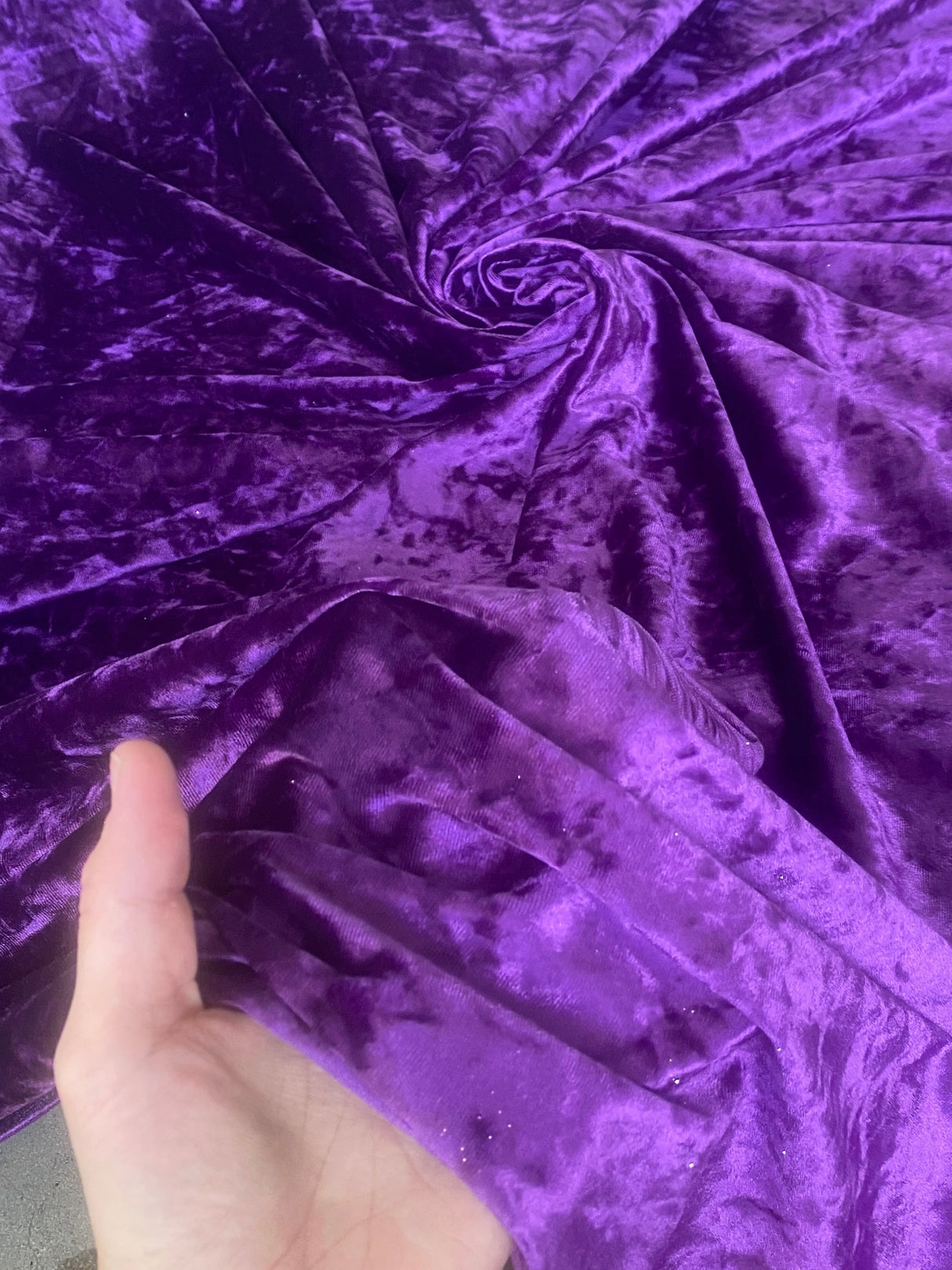 Stretch Crushed Velvet Purple