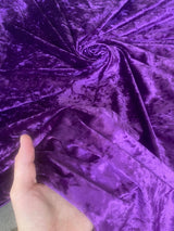 Stretch Crushed Velvet Purple