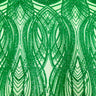 Selena Wave Stretch Sequins Fabric - Nylon Spandex Mesh Fabric, Wave Sequin Design, 60" Width, 52" Sequins Width (1 Yard)
