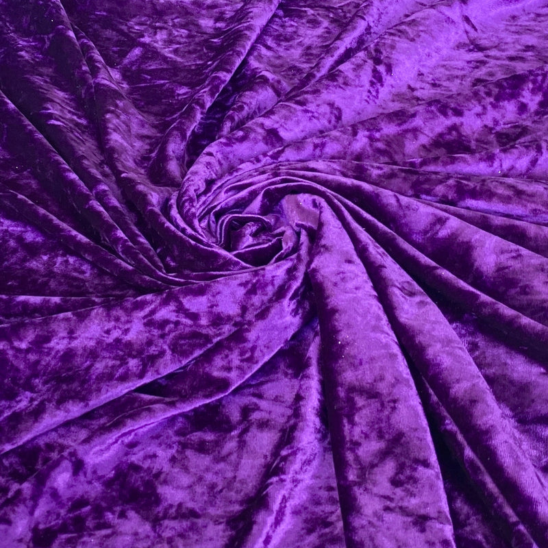 Stretch Crushed Velvet Purple