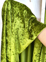 Stretch Crushed Velvet Olive