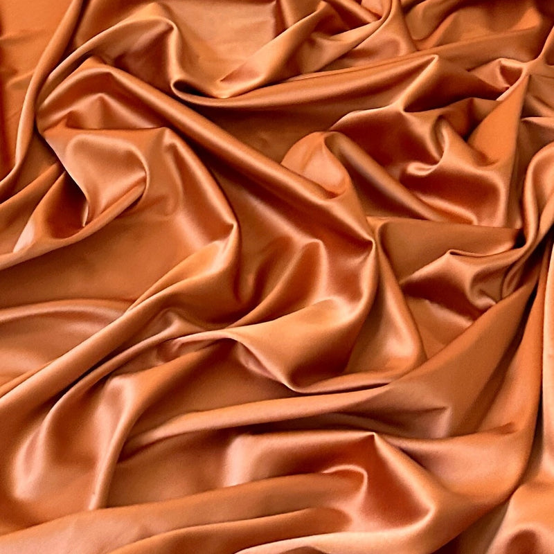 Stretch Crepe Back Satin Burnt Orange