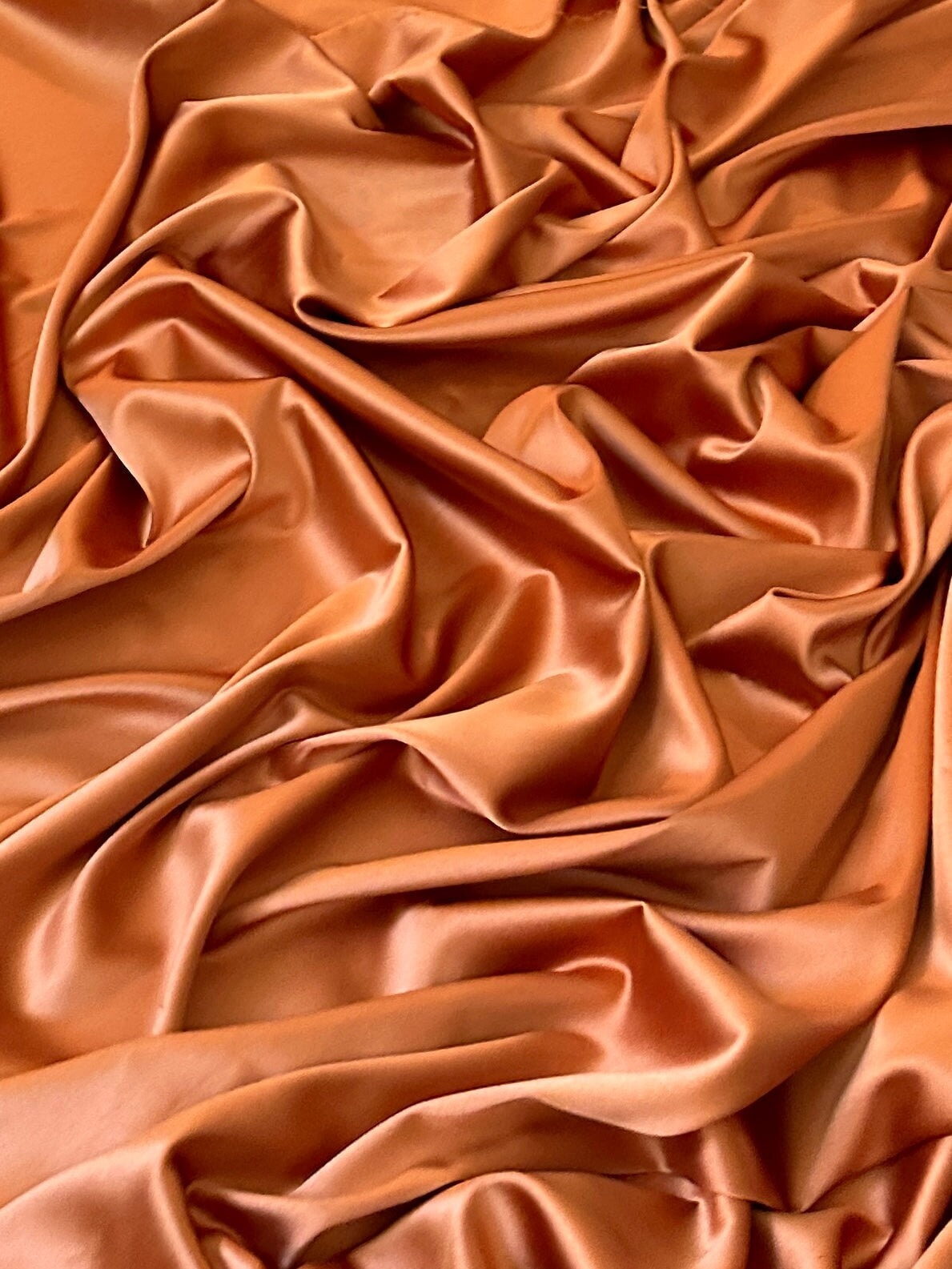 Stretch Crepe Back Satin Burnt Orange