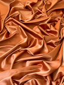 Stretch Crepe Back Satin Burnt Orange