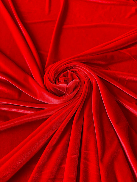 Stretch Velvet Red