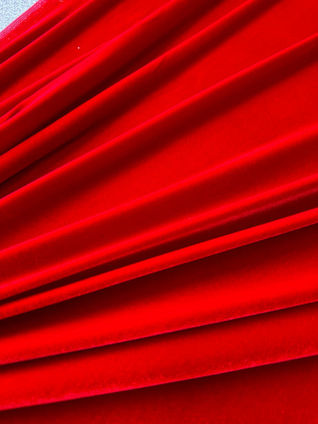Stretch Velvet Red