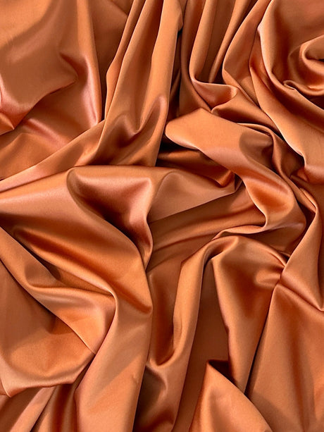 Stretch Crepe Back Satin Burnt Orange