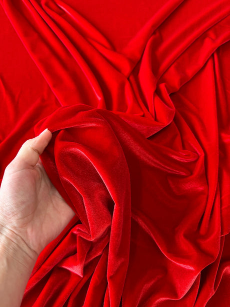 Stretch Velvet Red