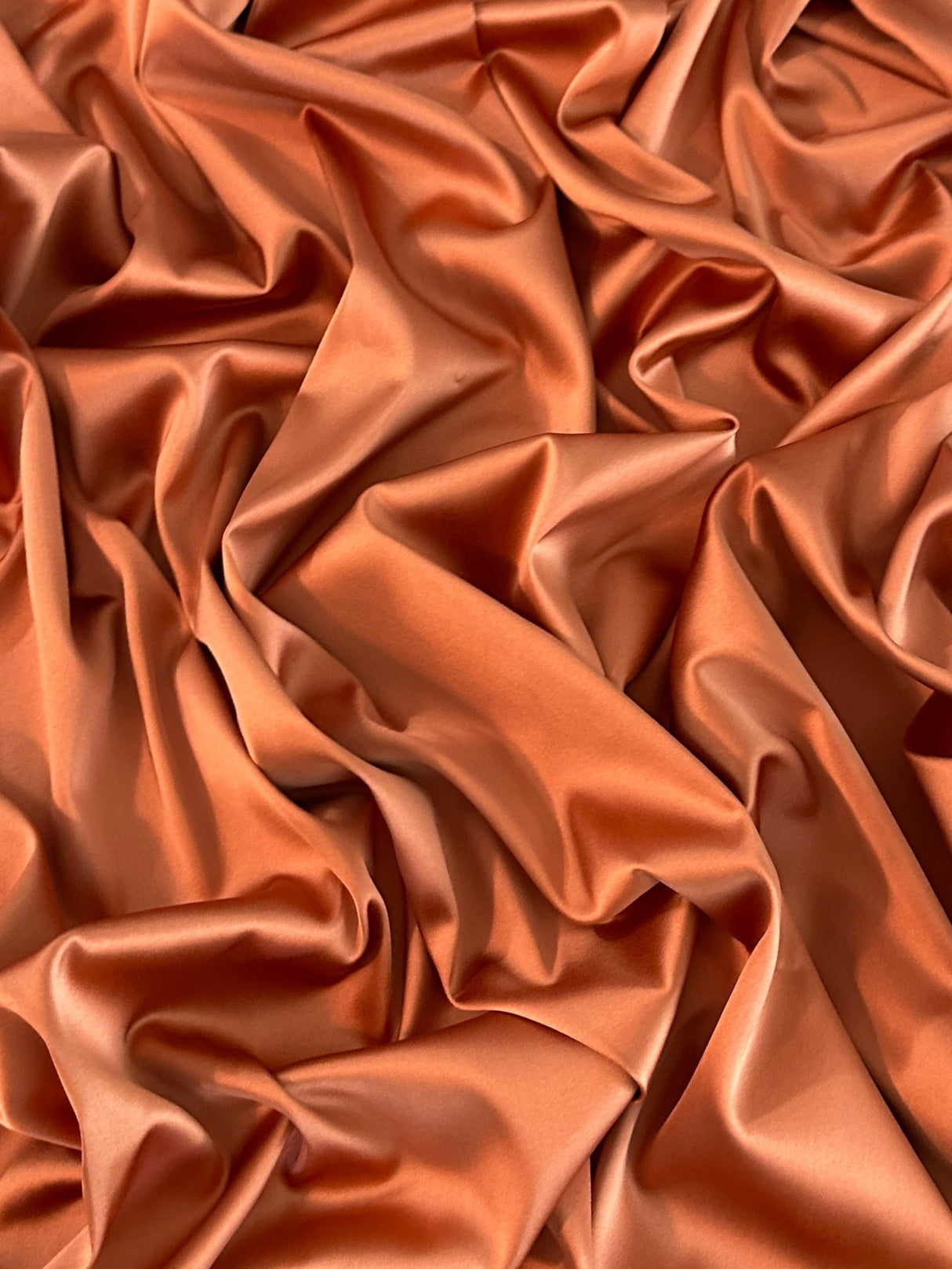 Stretch Crepe Back Satin Burnt Orange