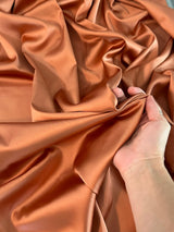 Stretch Crepe Back Satin Burnt Orange