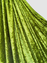 Stretch Crushed Velvet Olive