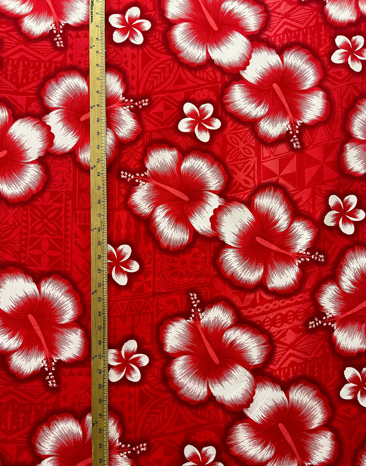 Cotton Hibiscus Tropical Print Fabric