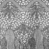 Stretch Sequins Fabric with Mesh Backing
