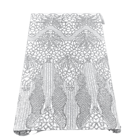 Stretch Sequins Fabric with Mesh Backing