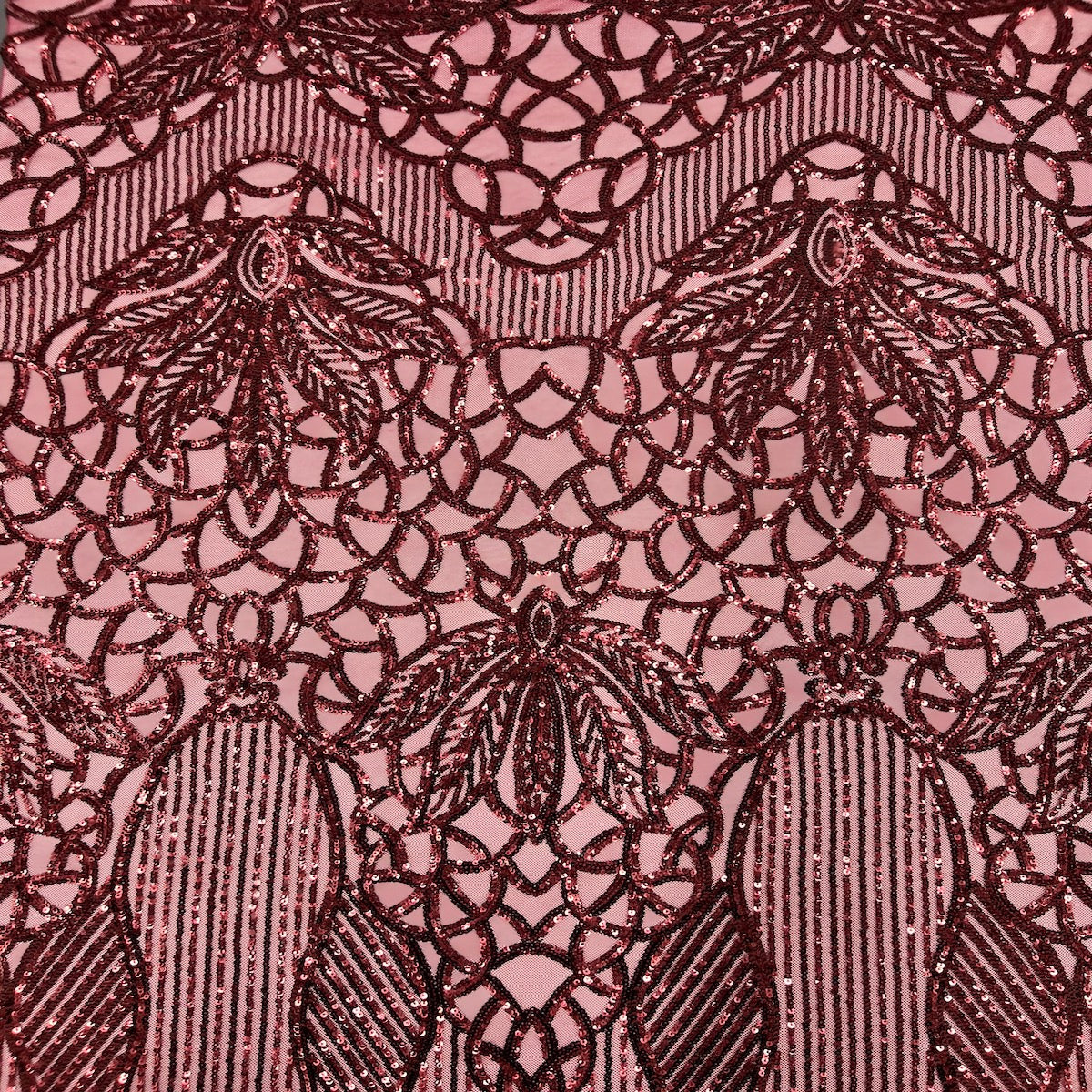 Stretch Sequins Fabric with Mesh Backing