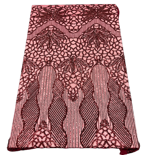 Stretch Sequins Fabric with Mesh Backing