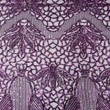 Stretch Sequins Fabric with Mesh Backing