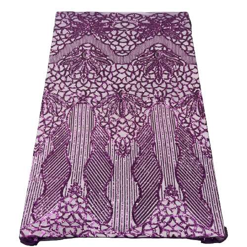 Stretch Sequins Fabric with Mesh Backing