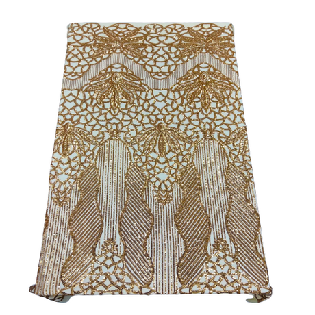 Stretch Sequins Fabric with Mesh Backing