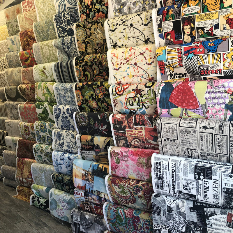 Mystery Box 10 Single Yard Designer Cotton Print Fabric - Assorted Designer Prints, 30" To 40" Cuts (10 Yards)
