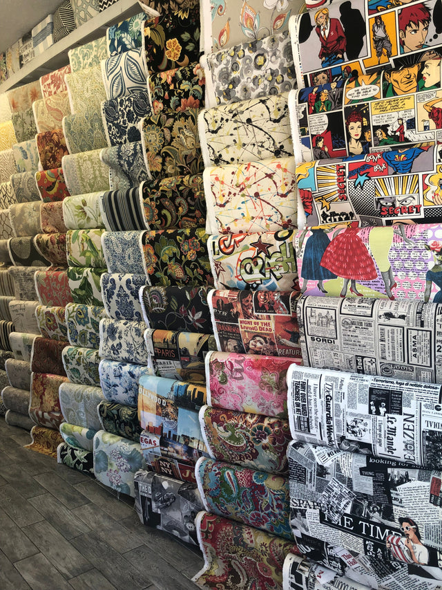 Mystery Box 10 Single Yard Designer Cotton Print Fabric - Assorted Designer Prints, 30" To 40" Cuts (10 Yards)
