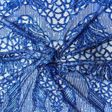 Stretch Sequins Fabric with Mesh Backing