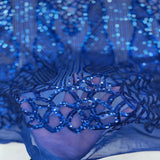 Stretch Sequins Fabric with Mesh Backing