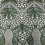 Stretch Sequins Fabric with Mesh Backing