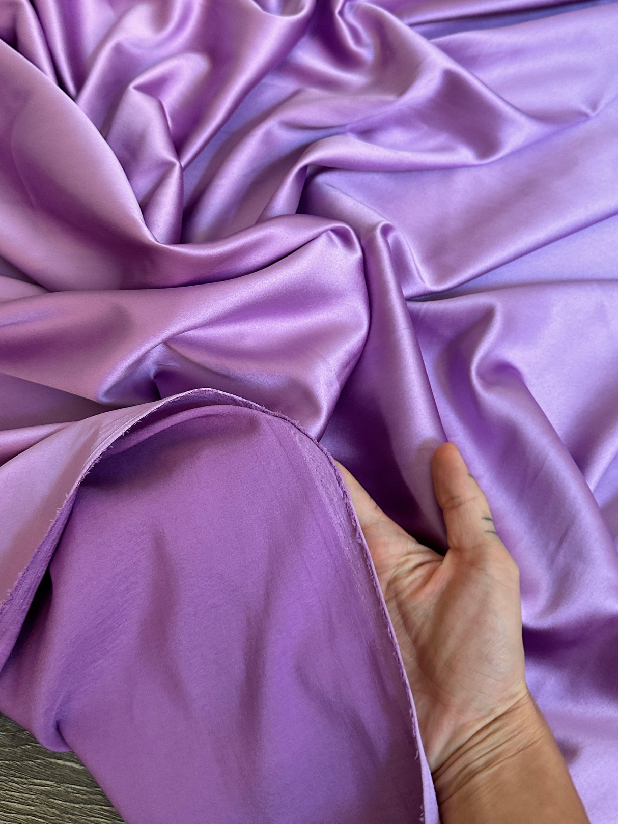 Lavender Stretch Crepe Back Satin