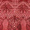 Stretch Sequins Fabric with Mesh Backing