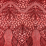 Stretch Sequins Fabric with Mesh Backing
