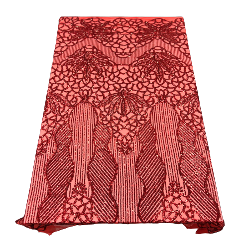 Stretch Sequins Fabric with Mesh Backing