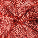 Stretch Sequins Fabric with Mesh Backing
