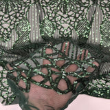 Stretch Sequins Fabric with Mesh Backing