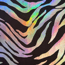 Holographic Zebra Stretch Velvet Fabric 60"