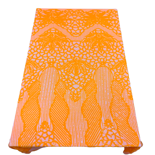 Stretch Sequins Fabric with Mesh Backing