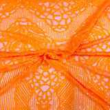 Stretch Sequins Fabric with Mesh Backing