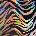 Holographic Zebra Stretch Velvet Fabric 60"