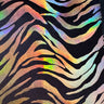 Holographic Zebra Stretch Velvet Fabric 60"