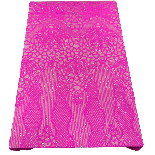 Stretch Sequins Fabric with Mesh Backing