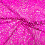 Stretch Sequins Fabric with Mesh Backing