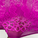 Stretch Sequins Fabric with Mesh Backing