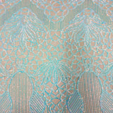 Stretch Sequins Fabric with Mesh Backing