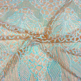 Stretch Sequins Fabric with Mesh Backing