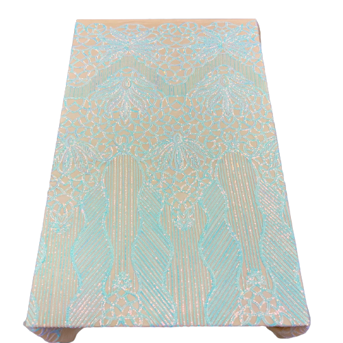 Stretch Sequins Fabric with Mesh Backing
