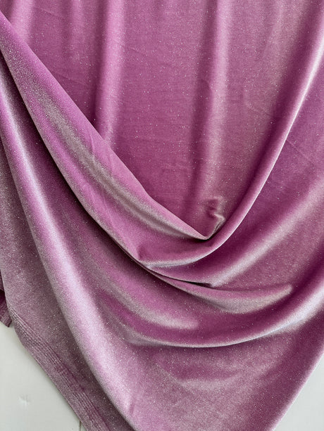 Shimmery Stretch Velvet Mauve