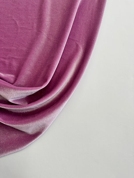 Shimmery Stretch Velvet Mauve