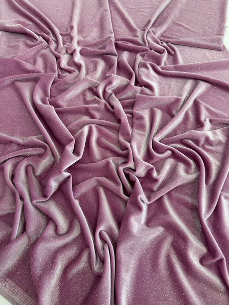 Shimmery Stretch Velvet Mauve