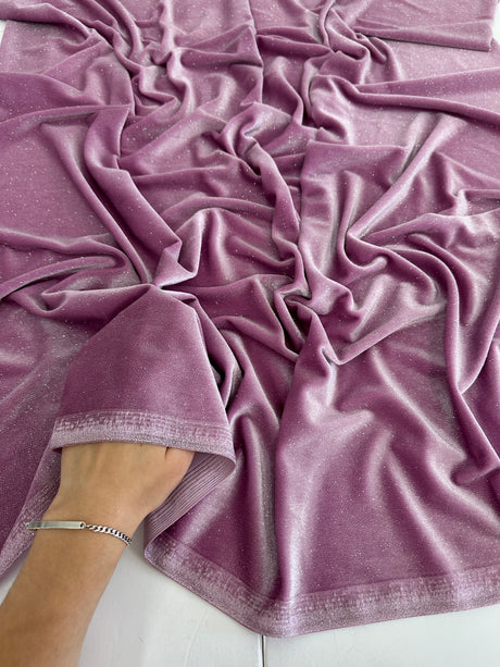 Shimmery Stretch Velvet Mauve